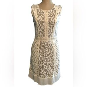 Anthropologie Chelsea & Violet Lace Fit & Flare Dress - Cream/Ivory, Size XS